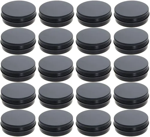 Vista 19 de Othmro Latas redondas de metal de 8.3 onzas, latas de aluminio, contenedores recargables de 8.5 fl oz, botellas de lata con tapa de tornillo