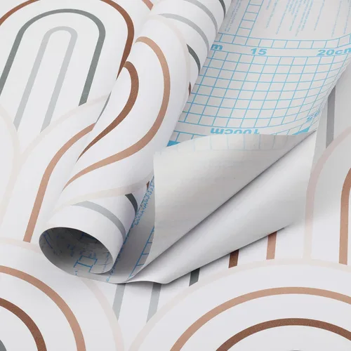 Vista 4 de CiCiwind Papel Tapiz Adhesivo Removible Bohemio Papel de Contacto Arcoíris Lindo Removible Autoadhesivo Ecológico Vintage para Dormitorio Baño