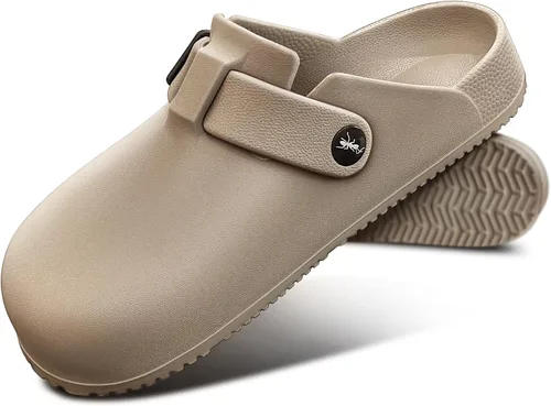 Vista 13 de KEMISANT Zuecos para Mujeres, Cómodas Sandalias Mules Pantuflas Zapatos de Enfermera y Jardín Unisex para Hombres Soporte Acolchado