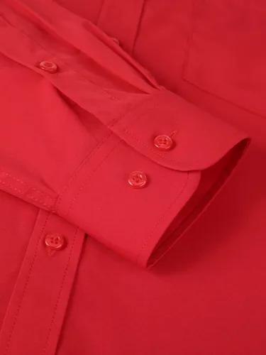 Vista 68 de corfty Camisa de vestir de manga larga para hombre, ajuste regular, elástica, sin arrugas, casual, con botones