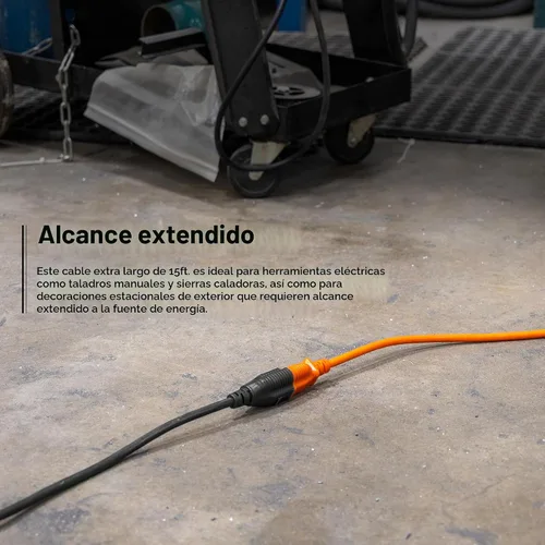 Vista 4 de GE Cable de extensión para exteriores, 15 pies, cable de extensión