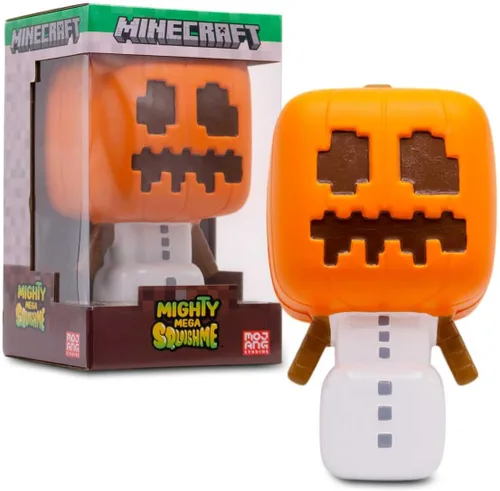 Vista 9 de Minecraft Mighty Mega Squishme (Abeja Cozie) Officially Licensed Minecraft Movie collectible. Soft slow-rise foam squishy, about 8 inches, with a