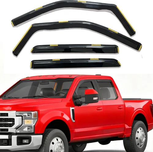 Vista 36 de Deflectores de ventana adhesivos para ventanas laterales y ventilación con viseras para 2015-2018 Chevy Silverado y GMC Sierra 1500 2500HD 3500HD