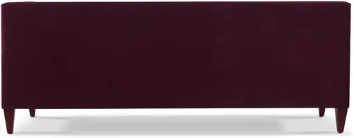 Vista 5 de Jennifer Taylor Home - Sofá modelo Jack, color vino borgoña terciopelo