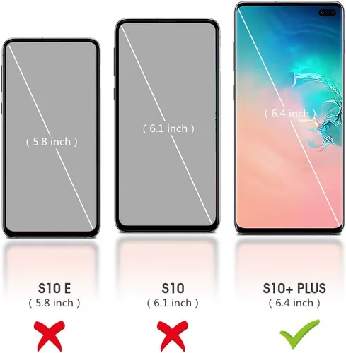 Vista 4 de Compatible con Galaxy S10 Plus, S10+ funda de silicona líquida con forro de tela de microfibra de cuerpo completo con protección de pantalla