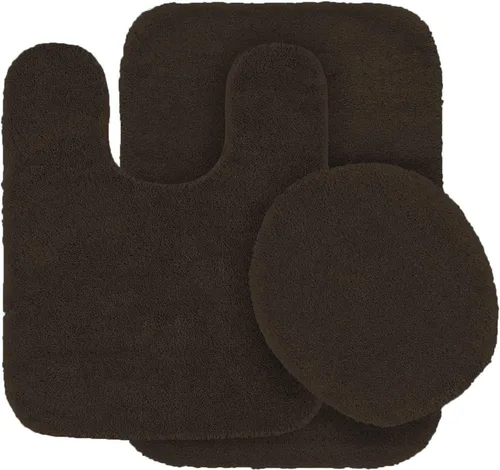 Vista 8 de Kids Zone Home Linen Juego de alfombras de baño de 3 piezas, color azul aguamarina sólido, alfombras de baño, juego de baño, alfombras súper suaves