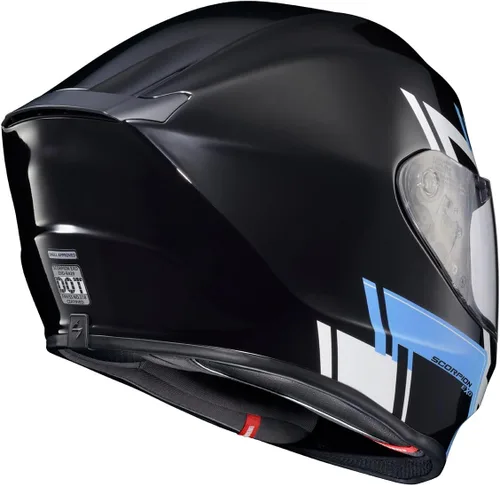 Vista 5 de ScorpionEXO R420 - Casco integral y urbano para motocicleta, de policarbonato, con bolsillos para altavoces, certificación DOT y Snell, para adultos