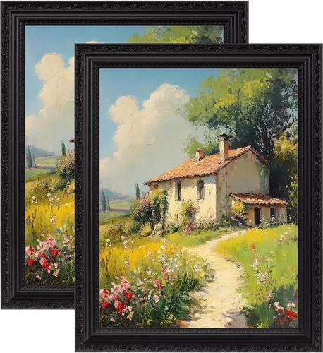 Vista 61 de eletecpro 8x10 Vintage Picture Frame, Glass Cover, Gold, 2-Pack Dorado