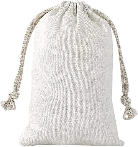 Vista 12 de SumDirect 20 bolsas de muselina de algodón, bolsas de regalo ligeras blancas transpirables con cordón, bolsas de almacenamiento reutilizables