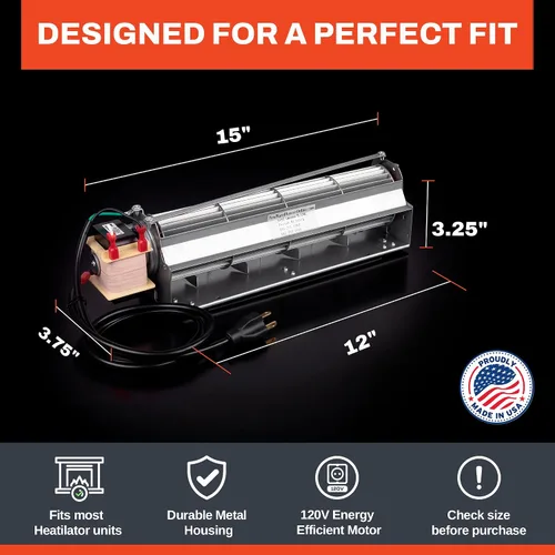 Vista 6 de Kit de soplador de chimenea BLOT para Majestic