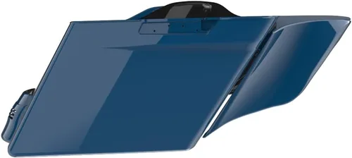 Vista 22 de Cubiertas laterales de alforjas estiradas para motocicleta, extensión extendida para Harley Touring 2014+ - Whisky ámbar Amber Whiskey