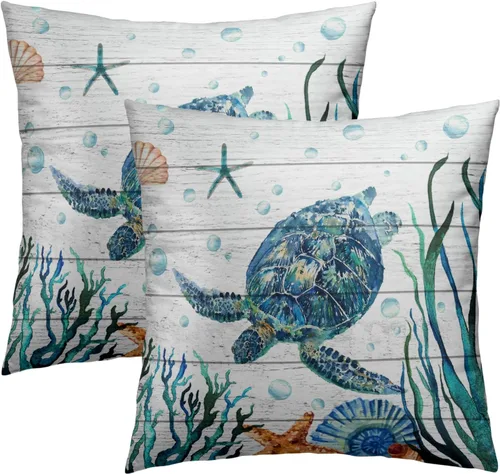 Vista 15 de Giwawa Juego de 2 fundas de almohada de calabaza otoñal de 16 x 16 pulgadas, fundas de cojín de algodón de madera de girasol para sofá, patio