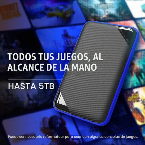 Vista 7 de Silicon Power - Disco duro externo portátil de 2 TB A62, compatible con PS4, Xbox One PC y Mac