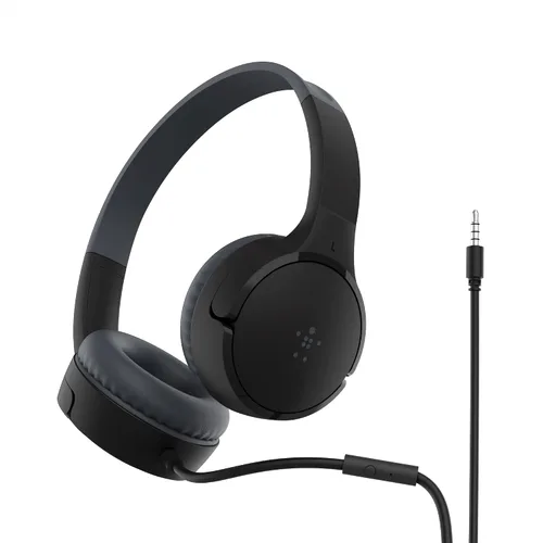 Vista 18 de Belkin SoundForm Mini - Auriculares inalámbricos Bluetooth para niños, batería de 30 horas, límite de volumen seguro de 85 dB, micrófono integrado