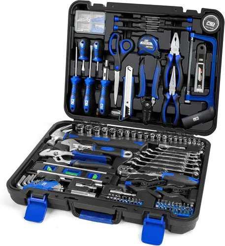 Vista 8 de Prostormer - Kit de herramientas de 259 piezas, juego de herramientas manuales para el hogar general con caja de almacenamiento de plástico, caja