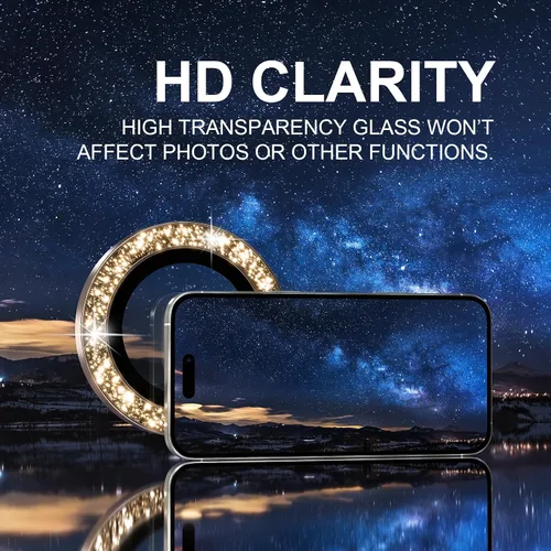 Vista 152 de Choiche Compatible para iPhone 16 Pro/iPhone 16 Pro Max Protector de Lente de Cámara, Vidrio Templado 9H Protector de Pantalla de Cubierta de Cámara