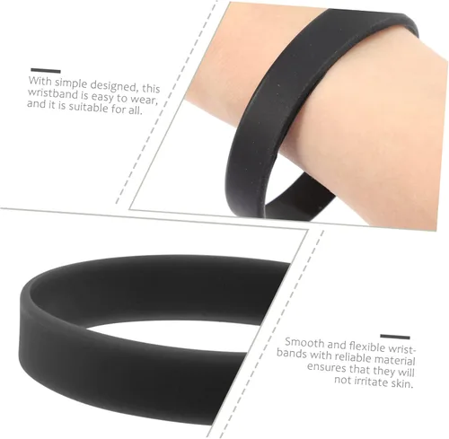 Vista 4 de EXCEART 300 pulseras de silicona que mantienen la camisa escondida en camisas, manga de anillo, manga de camisa de sostén, brazaletes para niños