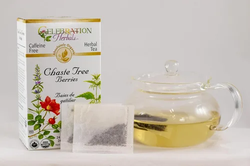 Vista 3 de Celebration Herbals Té orgánico de bayas de árbol casto, 24 bolsas