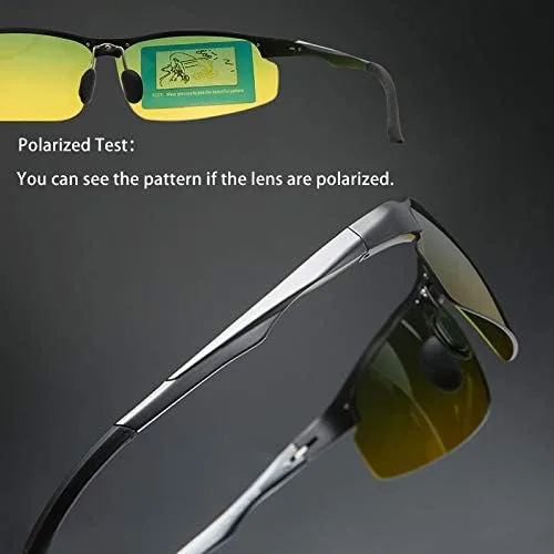 Vista 2 de UpaClaire Night Vision Glasses and High Definition Polarized Sports Sunglasses