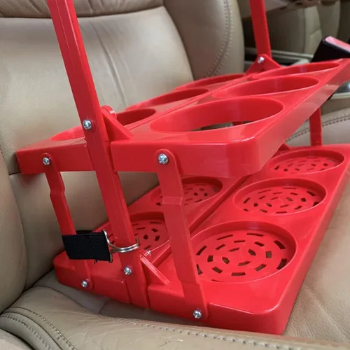 Vista 3 de MC&SA Portador de bebidas de plástico plegable para conductores de Grubhub Ubereats Doordash Postmates