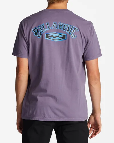 Vista 4 de Billabong Archwave SS WW - Camiseta casual de manga corta para hombre, de algodón, ajuste regular, ropa de playa, Púrpura