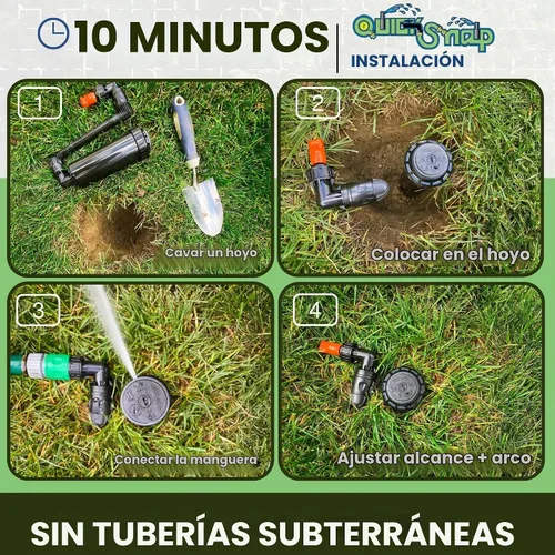 Vista 3 de Rociador ajustable desplegable de 5 pulgadas con conector de manguera rápida, QSK-741