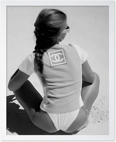 Vista 21 de Póster de arte de moda de Poster Master - Mujer en impresión de auto clásico - Arte en blanco y negro - Arte fotográfico - Arte de autos - Arte