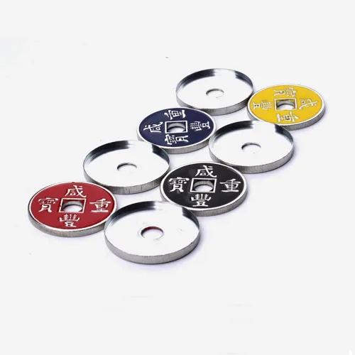 Vista 2 de Enjoyer Moneda mágica-Monedas chinas con conchas expandidas Juegos de magia Trucos de magia 4 monedas monedas antiguas Accesorios de accesorios