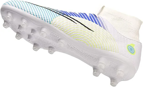 Vista 2 de GEXECEUSS Zapatos de fútbol para niños grandes botas de tobillo alto zapatos de fútbol de alto agarre botas de fútbol para hombres entrenamiento