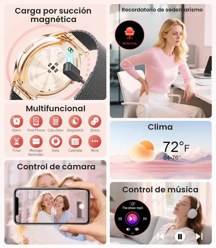 Vista 4 de LIGE Reloj inteligente para mujer, pantalla AMOLED de 1.43 pulgadas con respuesta/llamada para iPhone/Android/Samsung, rastreador de actividad