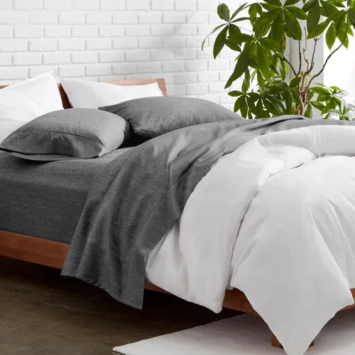 Vista 7 de Bare Home - Juego de sábanas estampadas, 1800 ultra suaves (individual, gris jaspeado) Deep Pockets 6 to 15 Inches, Breathable, Hypoallergenic