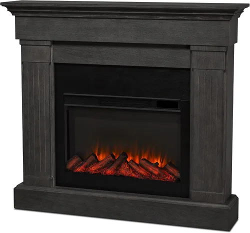 Vista 11 de Real Flame Crawford - Chimenea eléctrica delgada para interiores de 48 pulgadas con repisa para sala de estar o dormitorio, inserto de chimenea