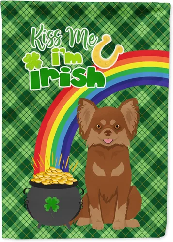 Vista 39 de Caroline's Treasures WDK4731GF - Bandera decorativa para jardín del día de San Patricio, color negro y tostado, Airedale Terrier, para jardín