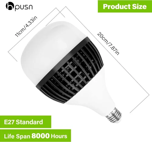 Vista 5 de HPUSN Aparato de difusión de luz de bombilla LED de 60W adaptado para su uso en fotografía