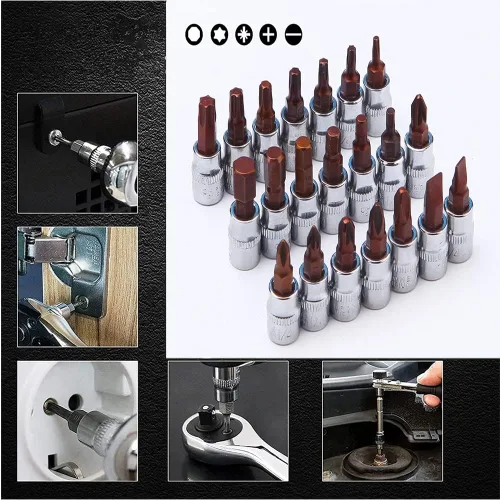Vista 3 de Utoolmart 1/2" Drive x 0.551 in largo Hex Bit Socket, métrico, S2 y Cr-V acero 1pcs
