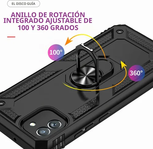 Vista 7 de Funda para Samsung Galaxy A04E con [2 unidades] Protector de pantalla de vidrio templado, para Galaxy A04e Heavy Duty Armor [Grado Militar]