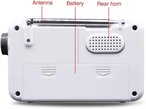 Vista 7 de Radio de ducha, radio de baño impermeable AM FM con pantalla LCD