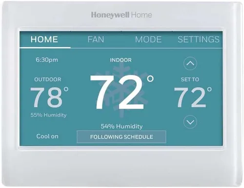 Vista 8 de Honeywell Home RTH9585WF1004 - Termostato de color inteligente Wi-Fi, 7 días programables, pantalla táctil, certificado Energy Star, compatible