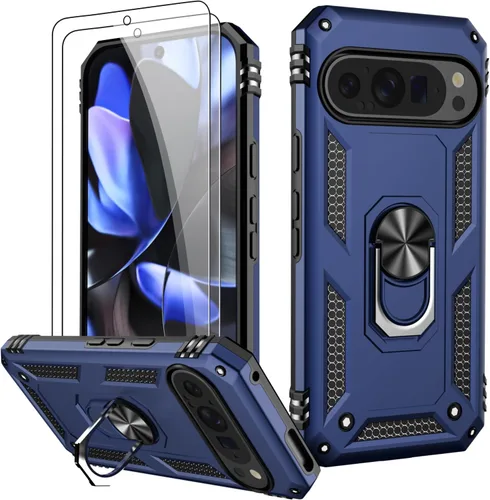 Vista 52 de LUMARKE para Google Pixel 3A XL - Funda con protector de pantalla, funda protectora grado militar probada contra caídas de 16 pies con soporte