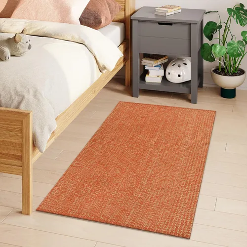 Vista 175 de LEEVAN Alfombra lavable para baño, alfombra tejida negra de 2 x 3 pies para entrada, alfombra de puerta delantera de algodón, alfombras pequeñas