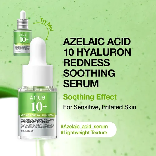 Vista 5 de Kit de viaje de tamaño mini de suero facial Anua Discovery Trio, con ácido hialurónico, niacinamida y ácido azelaico, set de regalo hidratante