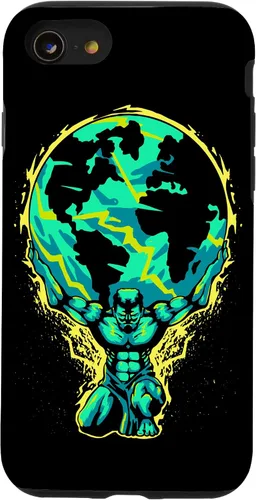 Vista 13 de iPhone 15 Greece Myths God Atlas Sky Arch Shoulders Case