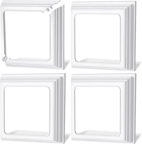 Vista 10 de Thyle 4 piezas de cubiertas de base de poste de vinilo verdaderas de 4x4 pulgadas, envolturas de columna para cubiertas de base de poste para porche