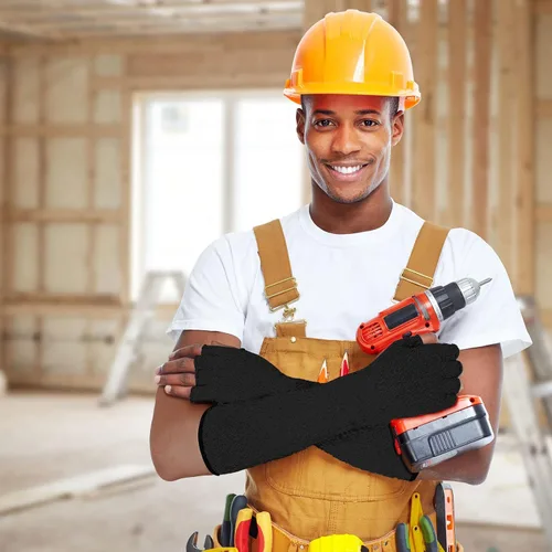 Vista 3 de JenPen 3 Pairs Protective Arm Sleeves Arm Protectors for Thin Skin and Bruising Cut Resistant Sleeve Level 5 Burn Protection