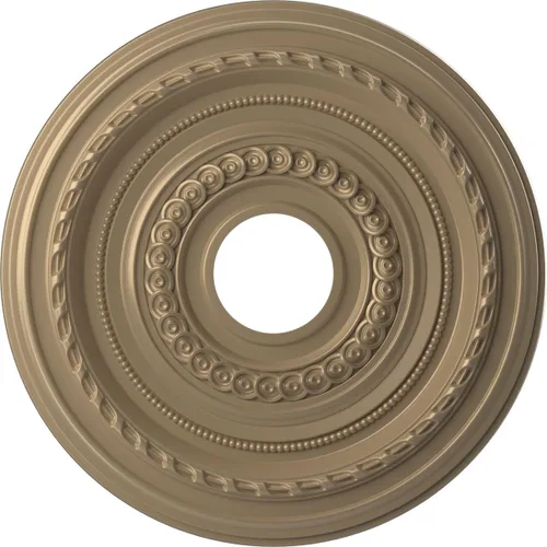 Vista 141 de Ekena Millwork CMP10CO Cole Medallón de techo de PVC termoformado (se adapta a toldos de hasta 4 1/4"), 10 "OD x 3 1/2" ID x 3/4" P