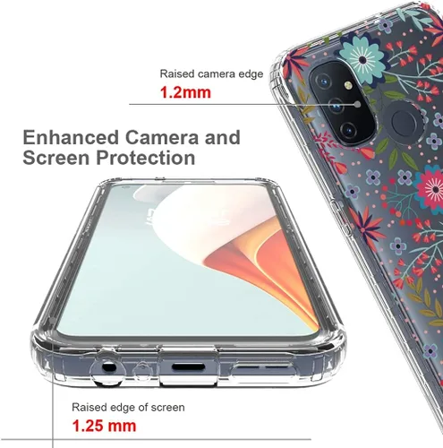 Vista 2 de Funda para Oneplus N10, Oneplus N10 5G para niñas, cuerpo completo, a prueba de golpes, transparente, suave, flexible, TPU, funda protectora