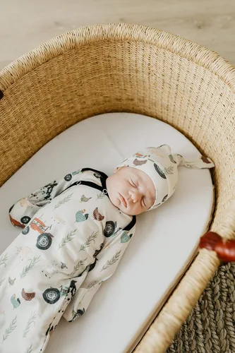 Vista 8 de Copper Pearl Baby Beanie Hat Top Knot