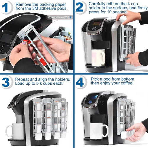 Vista 7 de STORAGENIE Soporte para cápsulas de café Keurig K-Cup, almacenamiento lateral de tazas K, organizador de cápsulas de café, perfecto para mostradores