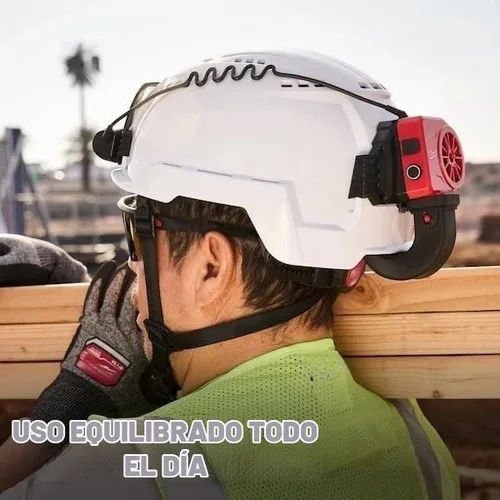 Vista 4 de Para Milwaukee 48-73-1385 Ventilador de refrigeración para casco USB con 3 conductos