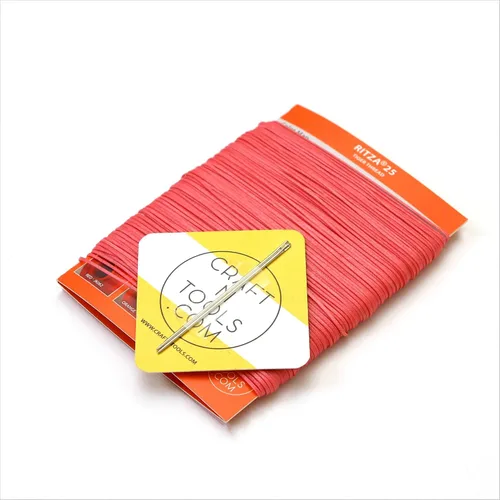 Vista 13 de Amber Glow RITZA 25 Tiger Thread for Leather Craft Hilo de tigre encerado Poliéster de 0.047 in
